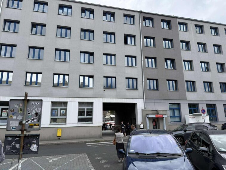 Katowice: Pożar w budynku Poczty Polskiej w Katowicach